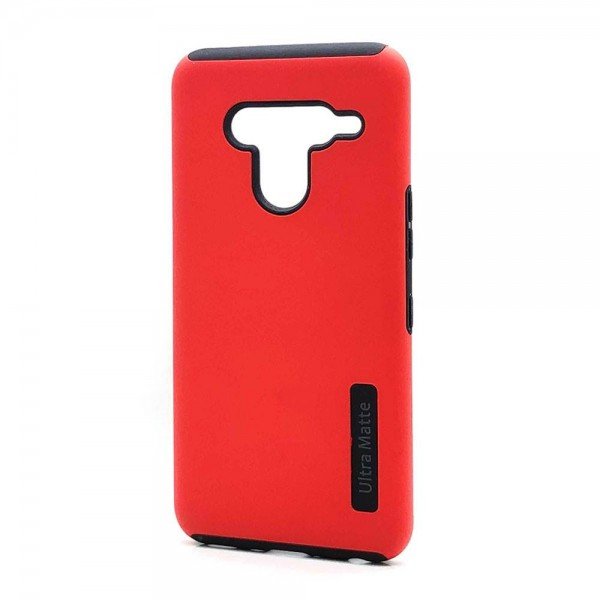Wholesale LG V50 ThinQ Ultra Matte Armor Hybrid Case (Red)